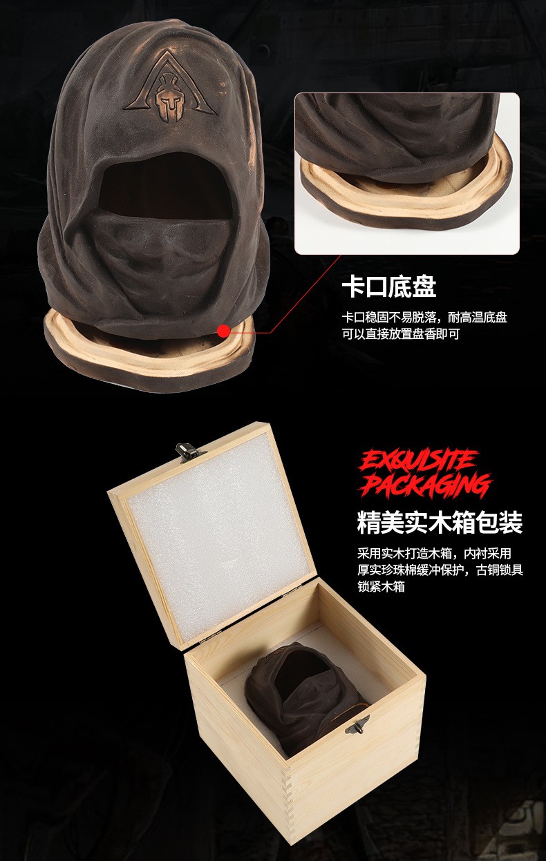 Factory wholesale dark style shaped aroma diffusers, creative handcrafted products, custom-made frosted black ceramic aroma diffusers detail image 6
