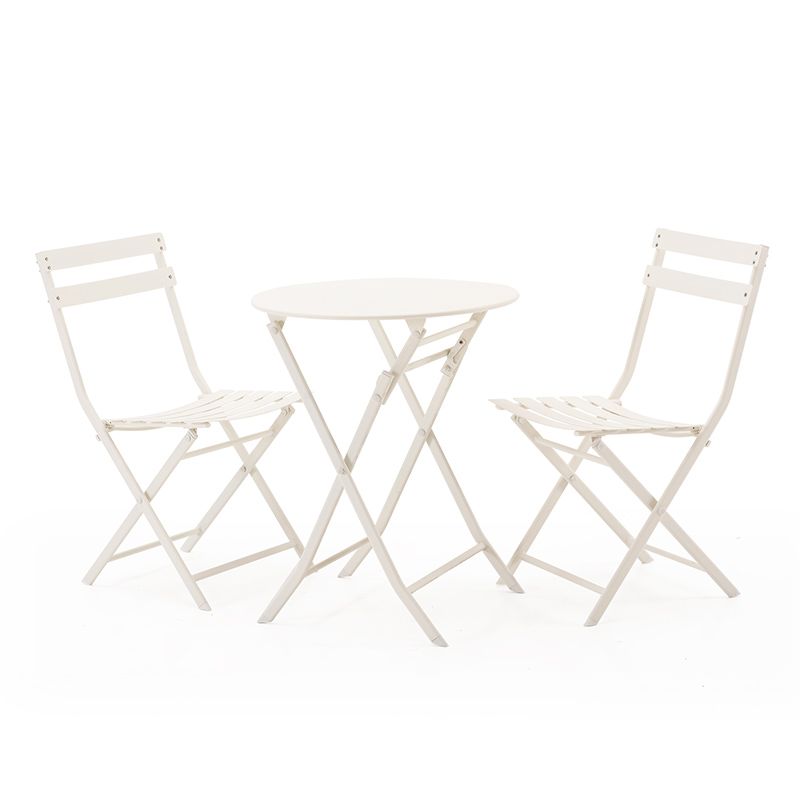野人谷阳台桌椅休闲小茶几三件套北欧户外折叠铁艺桌椅组合详情图3