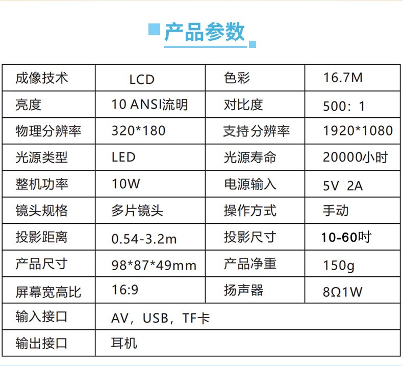 优丽可UC28C迷你微型便携式投影仪家用家庭led儿童小型手机投影机详情图1