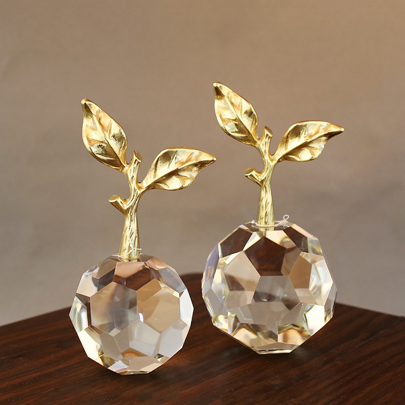 Crystal apple creative decorative item, craft small gift, bedroom decoration, Christmas gift TY50080AB detail image 1