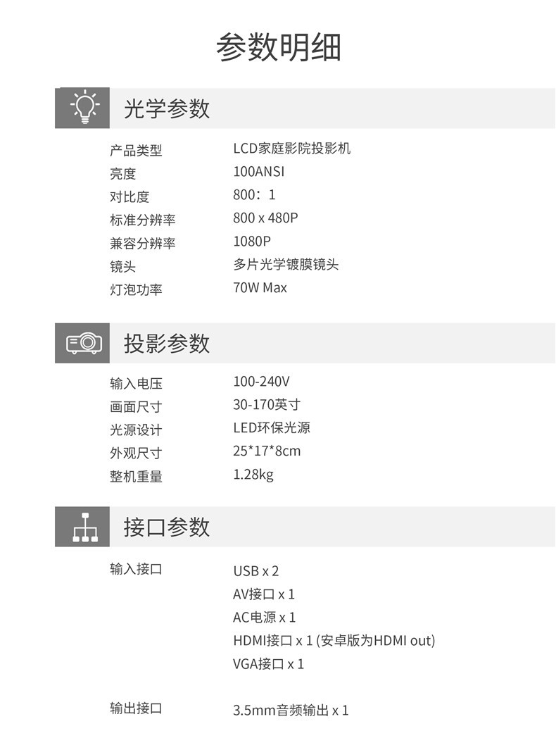 JAVAID T5办公家用高清1080p无线投影仪 教学培训会议商用投影仪白天4K家庭影院手机无线同屏详情图15