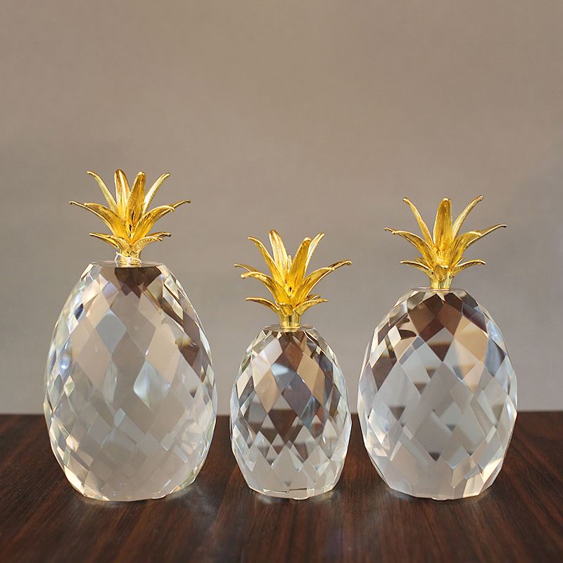 Modern light luxury decoration crystal pineapple creative home decoration TY50082ABC