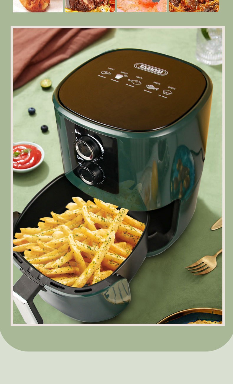 Large-capacity household multi-functional air fryer, French fries machine, oven, oil-free fryer, electric fryer, black detail image 2