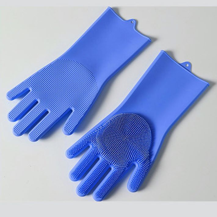 Manufacturer's in-stock silicone gloves, dishwashing and back-rubbing gloves, Douyin magic gloves, bathroom and kitchen gloves Specification image