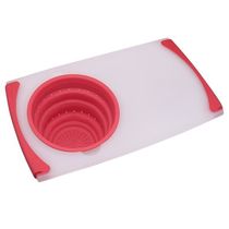 Kitchen plastic cutting board sink wash basin anti-cutting board Household drain basket Folding drain basket plastic cutting board