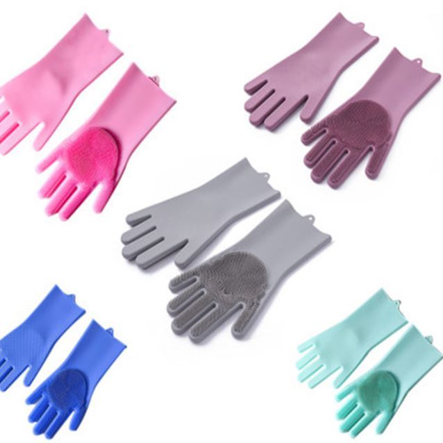 Manufacturer's in-stock silicone gloves, dishwashing and back-rubbing gloves, Douyin magic gloves, bathroom and kitchen gloves