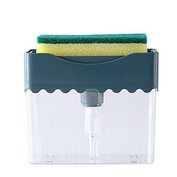 Creative kitchen dishwashing liquid dispenser, press-type automatic liquid dispensing box, scouring pad dishwashing soap liquid box, direct sales Item Picture
