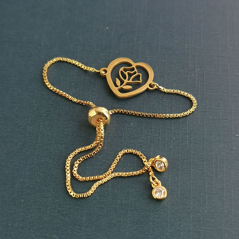 Rose titanium steel bracelet pendant with a niche design sense, 2020 new flower pendant trend, trendy Instagram cool style Item Picture