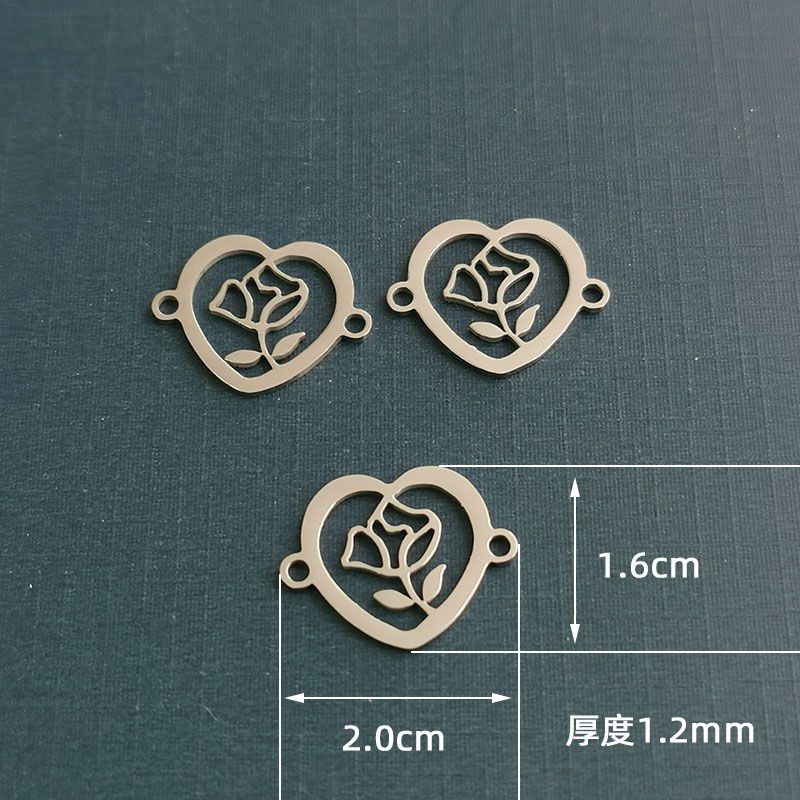 Rose titanium steel bracelet pendant with a niche design sense, 2020 new flower pendant trend, trendy Instagram cool style Specification image