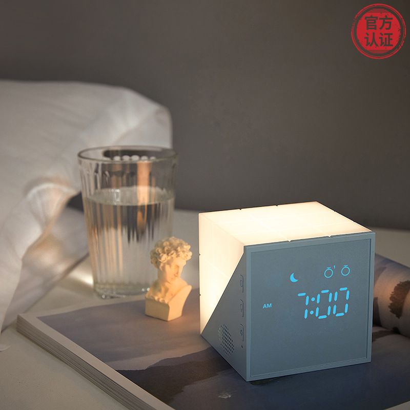 New creative time Rubik's Cube alarm clock Smart sleep with LED night light USB multi-functional student bedside alarm clock