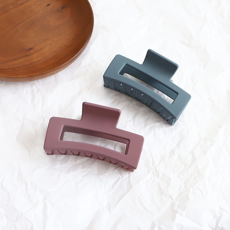 Korean hair accessory, large matte Morandi color hair clip, elegant and stylish, hair clip clip at the back of the head pic 1