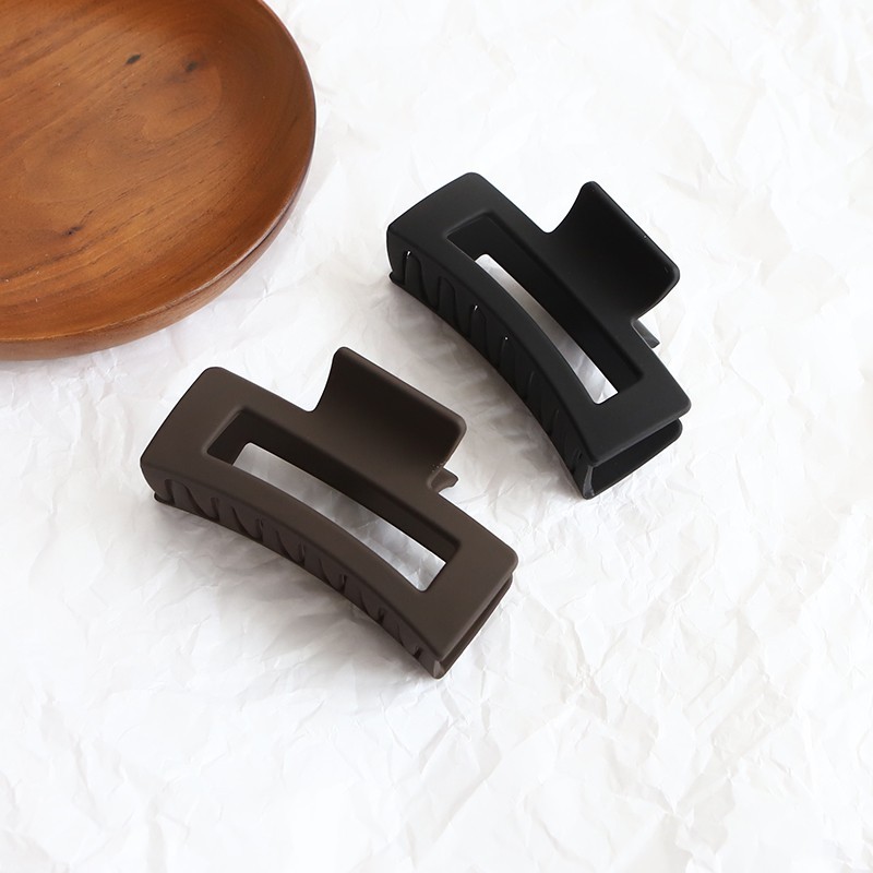 Korean hair accessory, large matte Morandi color hair clip, elegant and stylish, hair clip clip at the back of the head pic 3