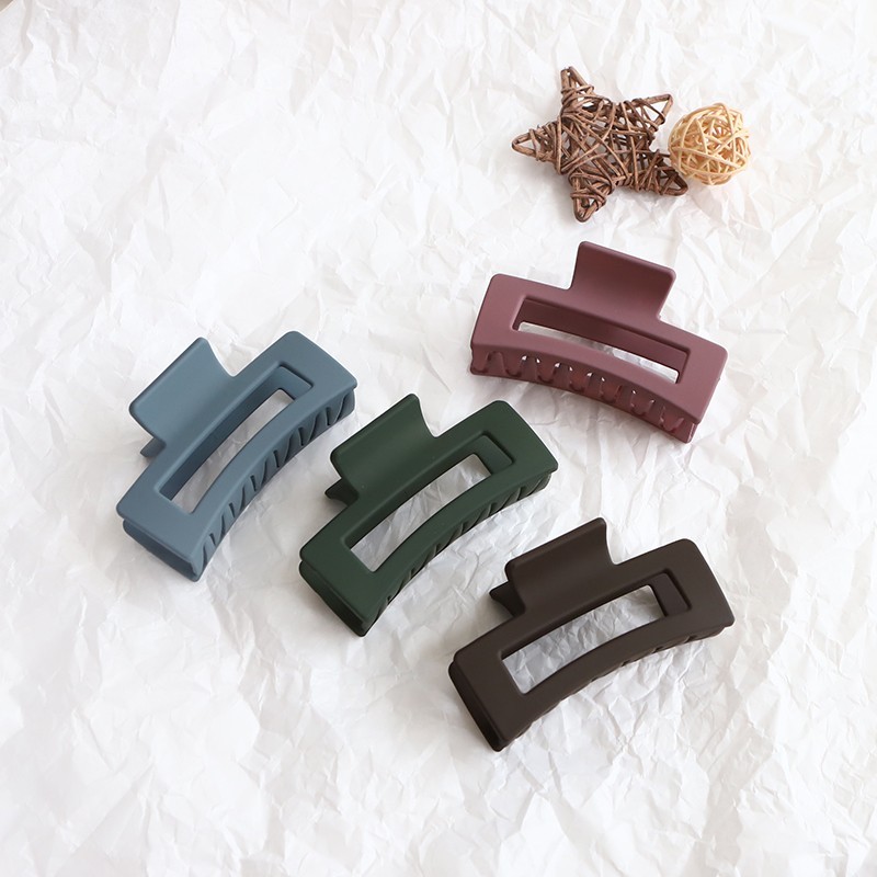 Korean hair accessory, large matte Morandi color hair clip, elegant and stylish, hair clip clip at the back of the head pic 4
