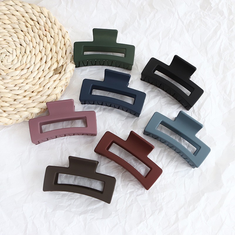 Korean hair accessory, large matte Morandi color hair clip, elegant and stylish, hair clip clip at the back of the head pic 5
