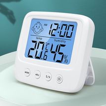 液晶数字显示温湿度计 带背光室内电子温度计湿度计婴儿房0828S