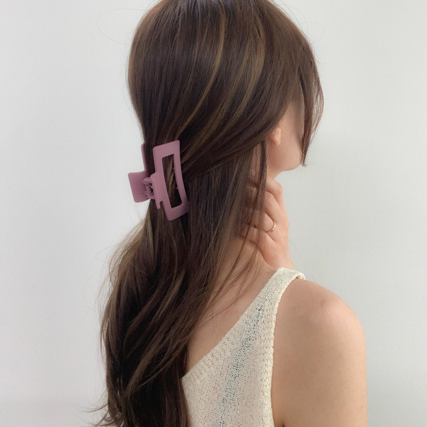 Korean hair accessory, large matte Morandi color hair clip, elegant and stylish, hair clip clip at the back of the head pic 9