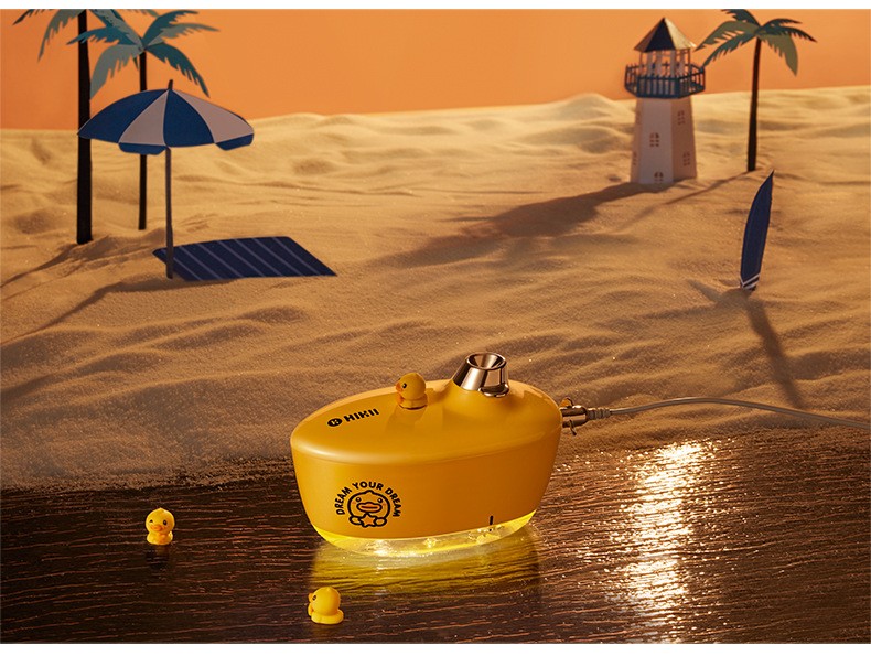 创意轮船缤乐奇加湿器联名款USB小黄鸭喷雾器桌面空气净化加湿器详情图7