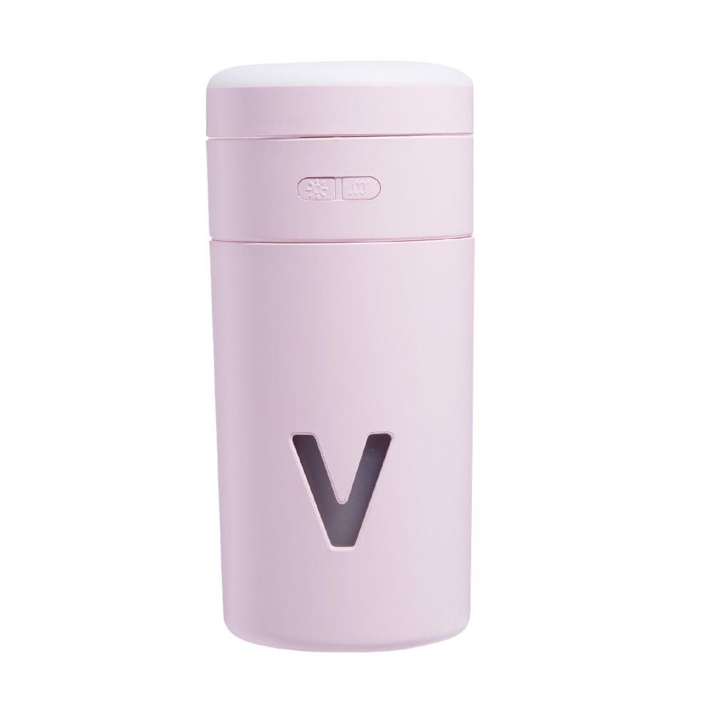 新款LLD台灯加湿器多功能电池小型便携家用桌面led台灯补水加湿器白底实物图