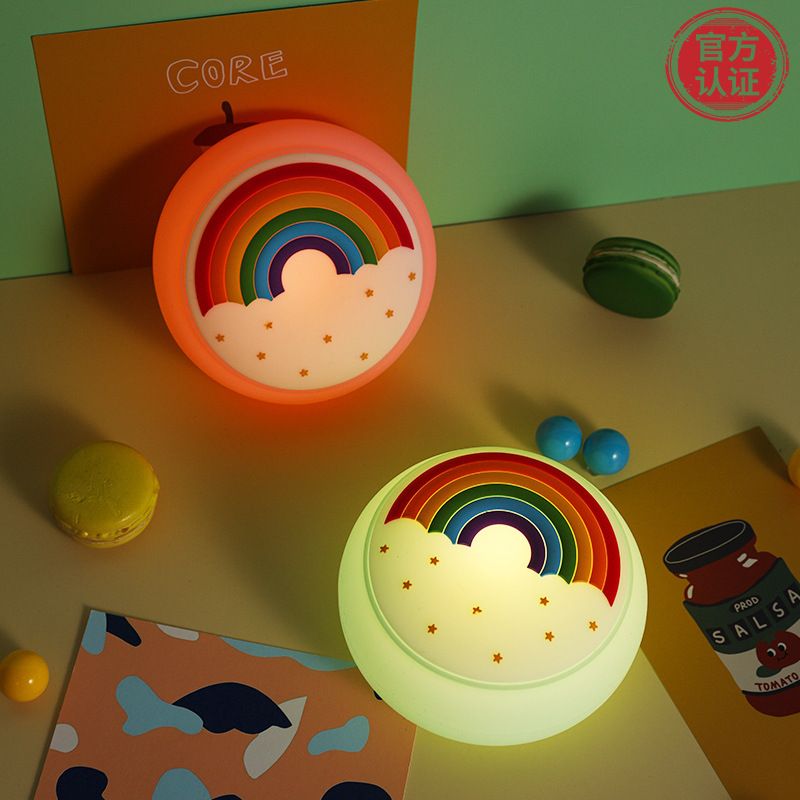 Cross-border PPD3 Rainbow silica gel night Light creative bedside LED silica gel small night light USB clap atmosphere light gift