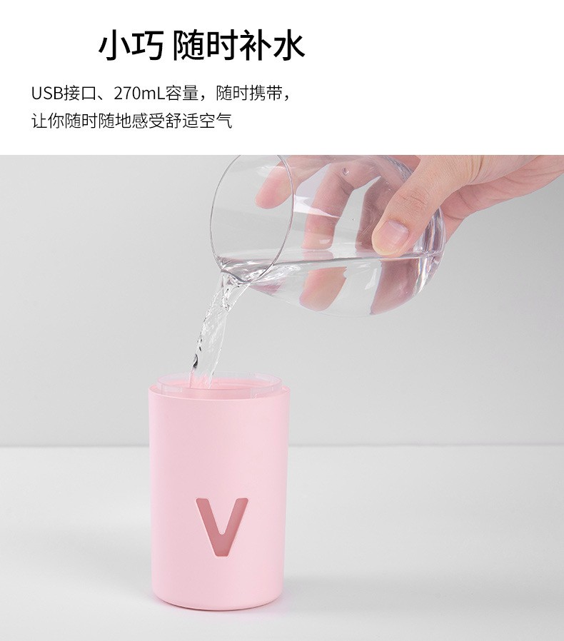 新款LLD台灯加湿器多功能电池小型便携家用桌面led台灯补水加湿器详情图12