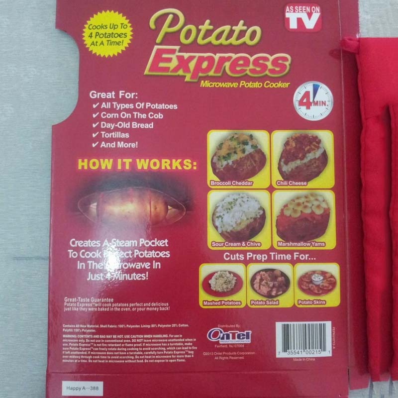 potato express厨房用品 微波炉土豆包烤土豆袋马铃薯袋  量大价格请咨询客服细节图