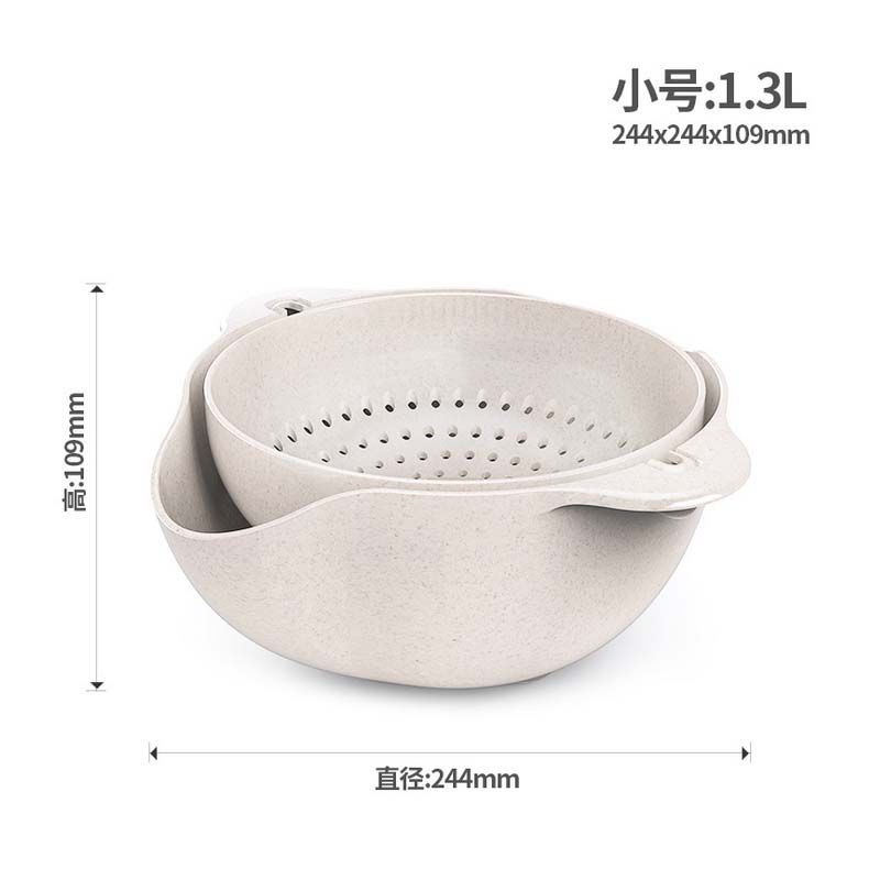 Creative fruit platter, double-layer flip draining basin, plastic fruit basket, drip basin, large capacity. For prices, please consult customer service Specification image