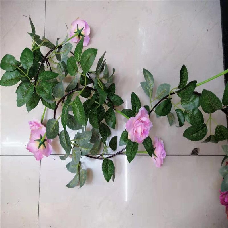 美博花艺  小玫瑰藤条 绢花 仿真花 full figure