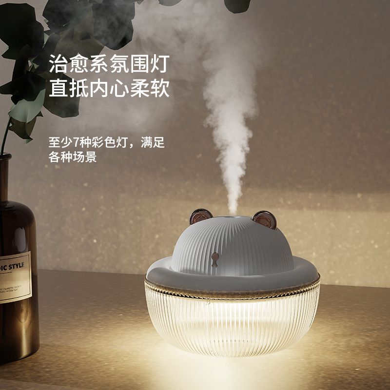 新款H3可爱呼啦宠萌宠加湿器usb夜灯迷你便携办公家用桌面加湿器产品图
