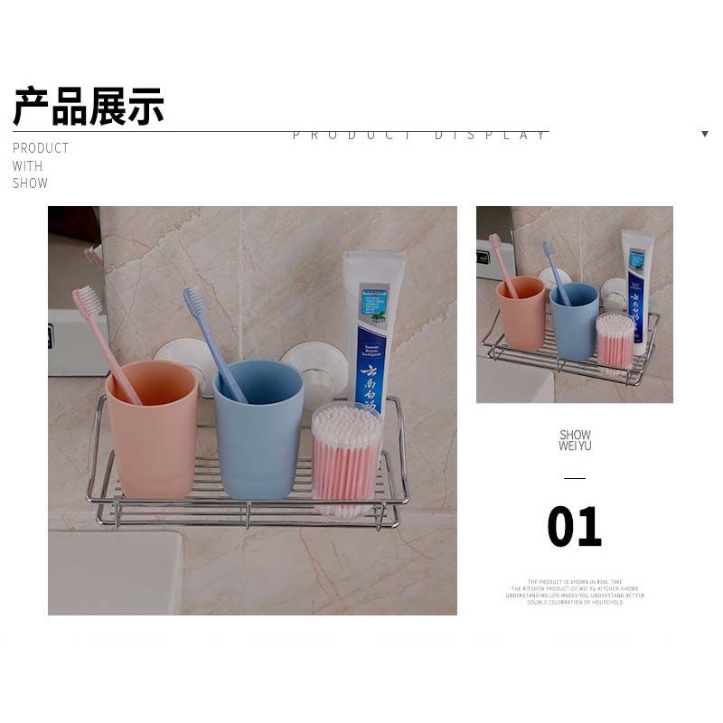 强力吸盘置物架墙上免打孔金属置物架浴室收纳置物架  量大价格请咨询客服细节图