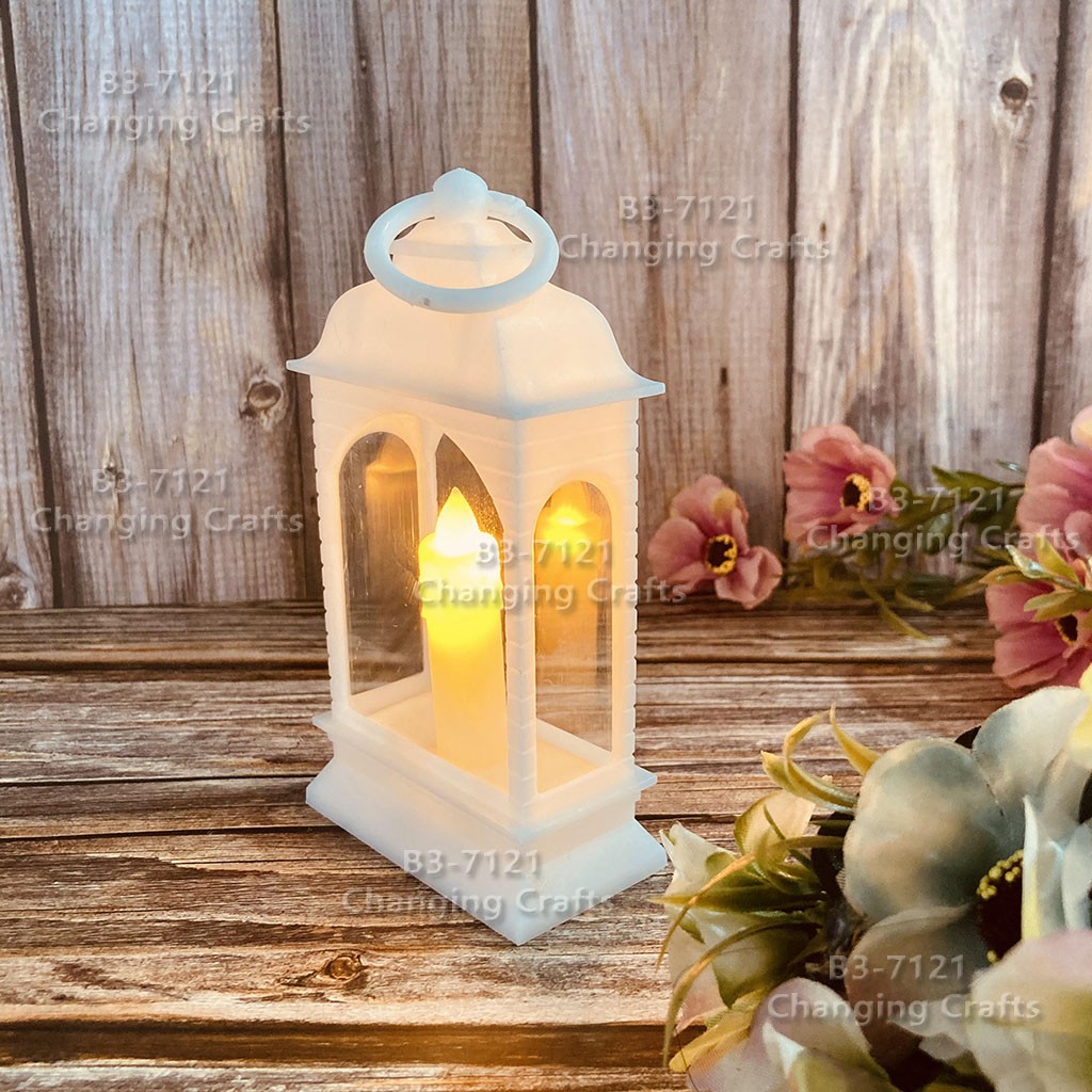 Romantic wedding decorative items: small red Christmas wind light, Nordic simple plastic glass windproof candle holder detail image 5