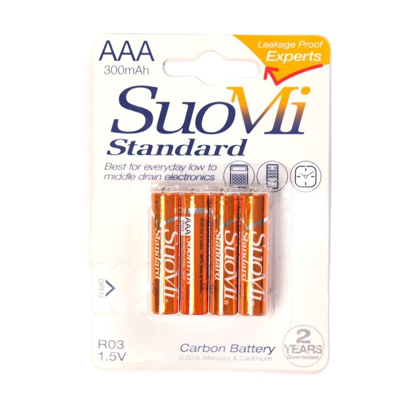 High power long discharge Suomi AAA r03 um-4 dry battery thumbnail