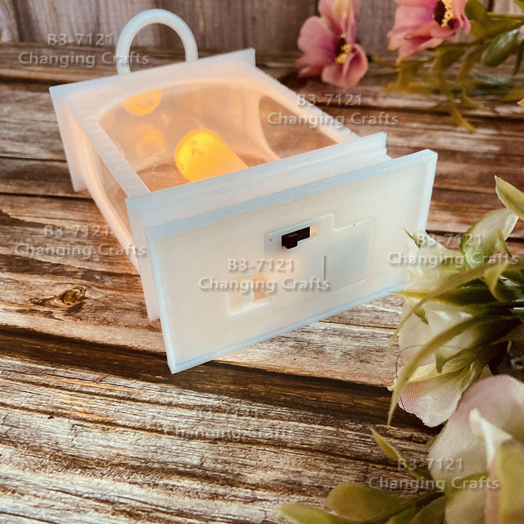 Romantic wedding decorative items: small red Christmas wind light, Nordic simple plastic glass windproof candle holder detail image 6