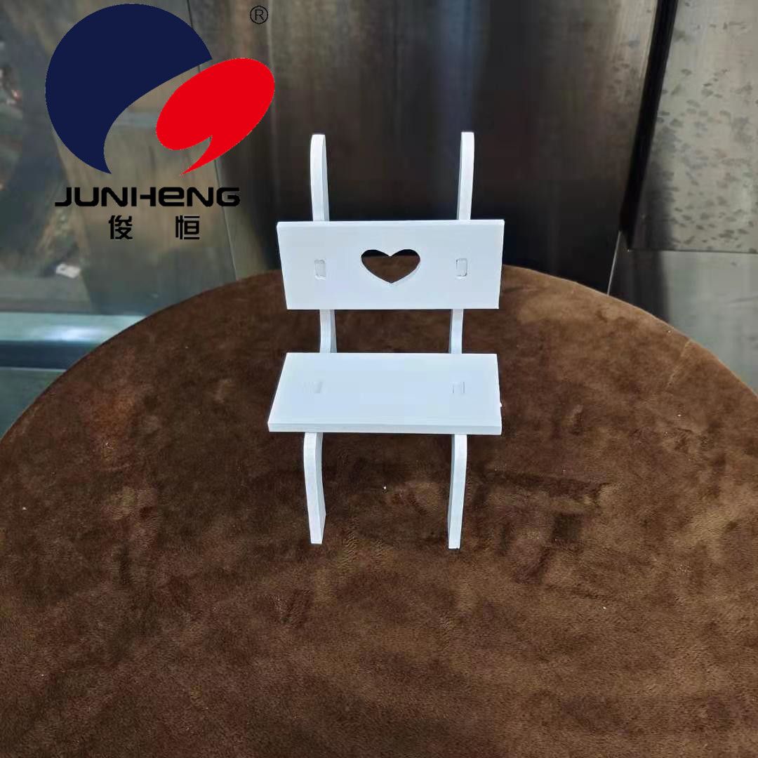 Home decoration Hanging doll decoration J width and height single chair small white chair wooden craft decoration