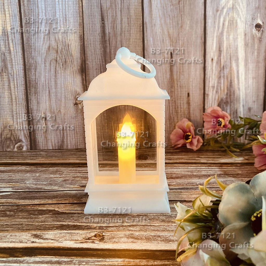 Romantic wedding decorative items: small red Christmas wind light, Nordic simple plastic glass windproof candle holder detail image 3