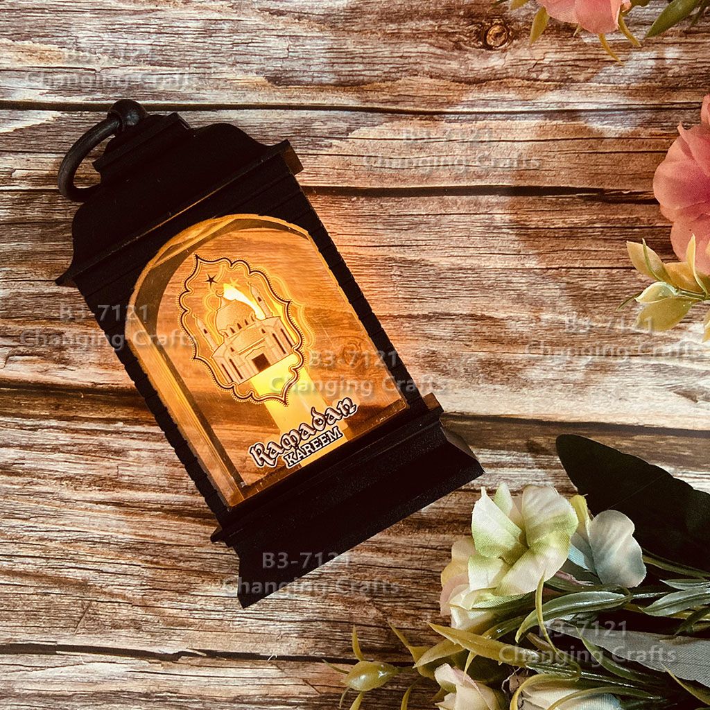 Small red Christmas wind light, Nordic simple plastic glass windproof candle holder, romantic wedding decoration piece Item Picture