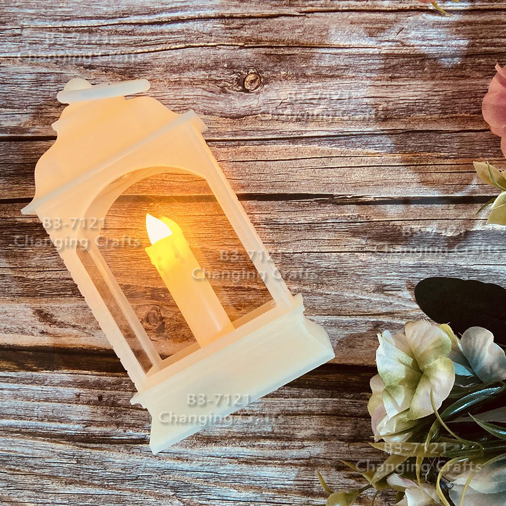 Romantic wedding decorative items: small red Christmas wind light, Nordic simple plastic glass windproof candle holder detail image 10