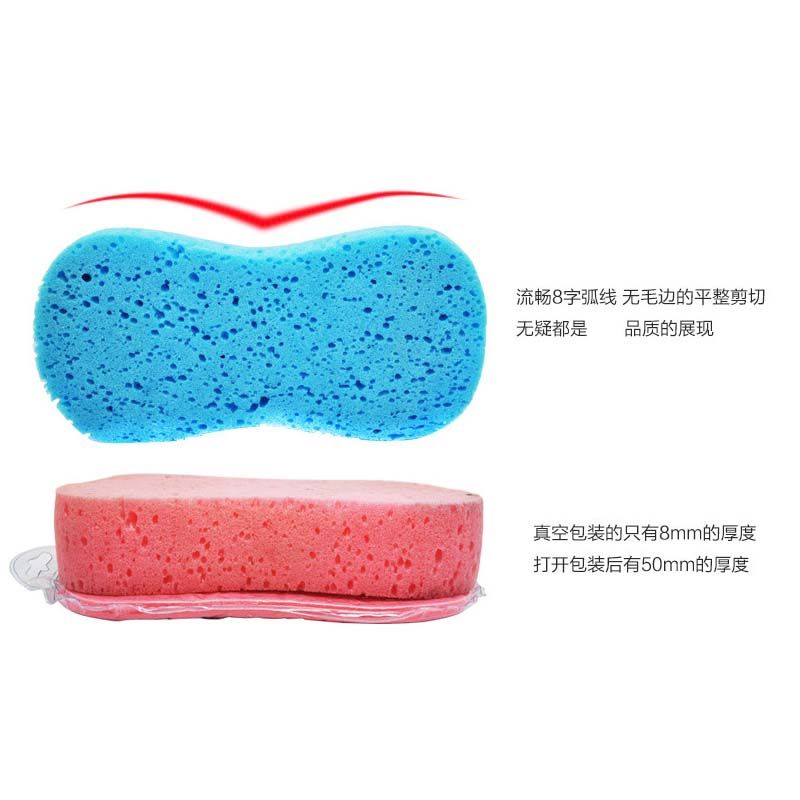 Compressed cotton, large car wash sponge, high-density 8-shaped vacuum compressed sponge, car cleaning sponge block, honeycomb cotton. For large quantities and prices, please consult customer service Specification image