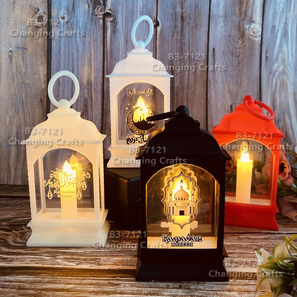 Small red Christmas wind light, Nordic simple plastic glass windproof candle holder, romantic wedding decoration piece details Picture