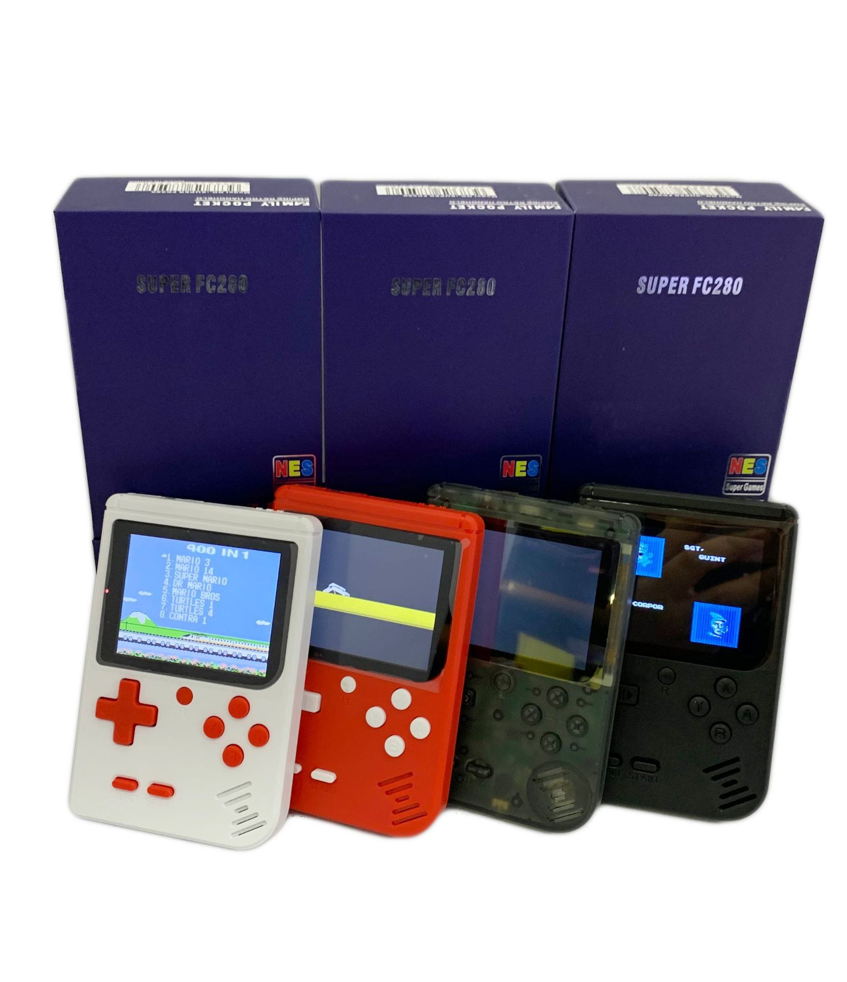 400-in-1 FC handheld game console, a retro and nostalgic children's game console with the same color screen as Douyin, a mini model for two players detail image 10