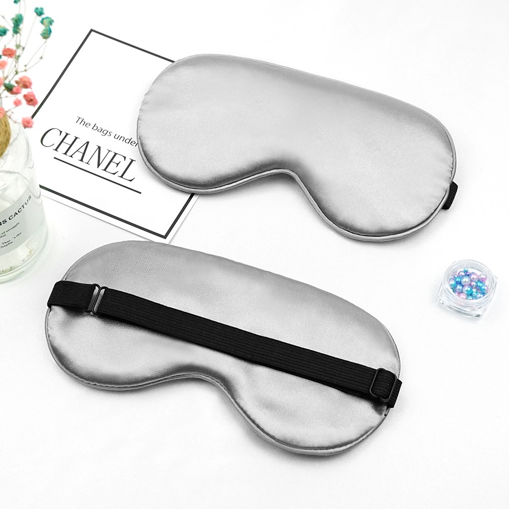 绑带眼罩，可调节护眼罩，舒适真丝质感眼罩，纯色护眼罩详情图5