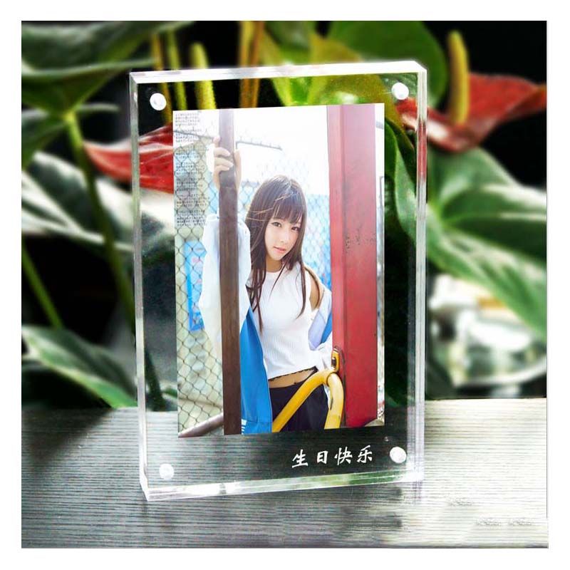 亚克力相框定制透明相架摆台双面相框 磁性水晶亚克力相架  量大价格请咨询客服细节图