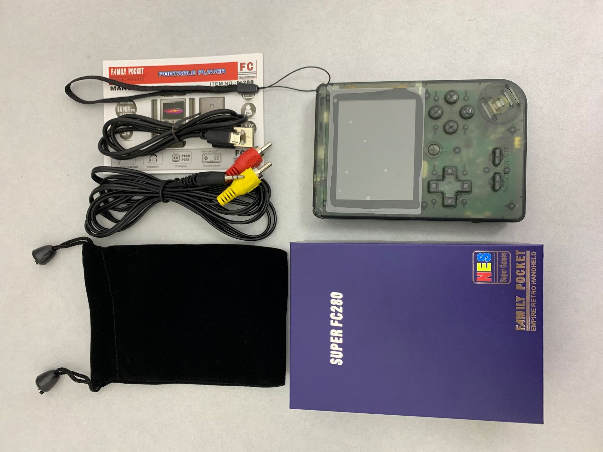 400-in-1 FC handheld game console, a retro and nostalgic children's game console with the same color screen as Douyin, a mini model for two players detail image 12