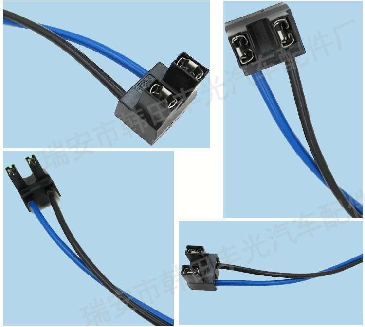 厂家直销 各式车型配套用插头插线改装车用辅助附件可来样定制2根线详情5
