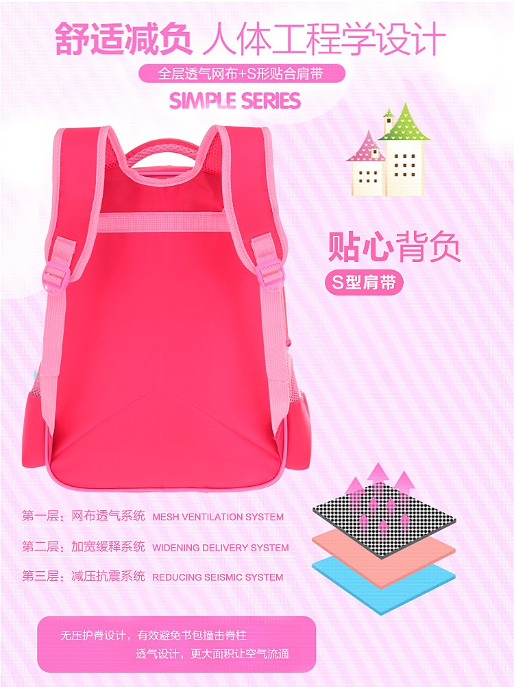卡通女孩系列儿童书包详情图8