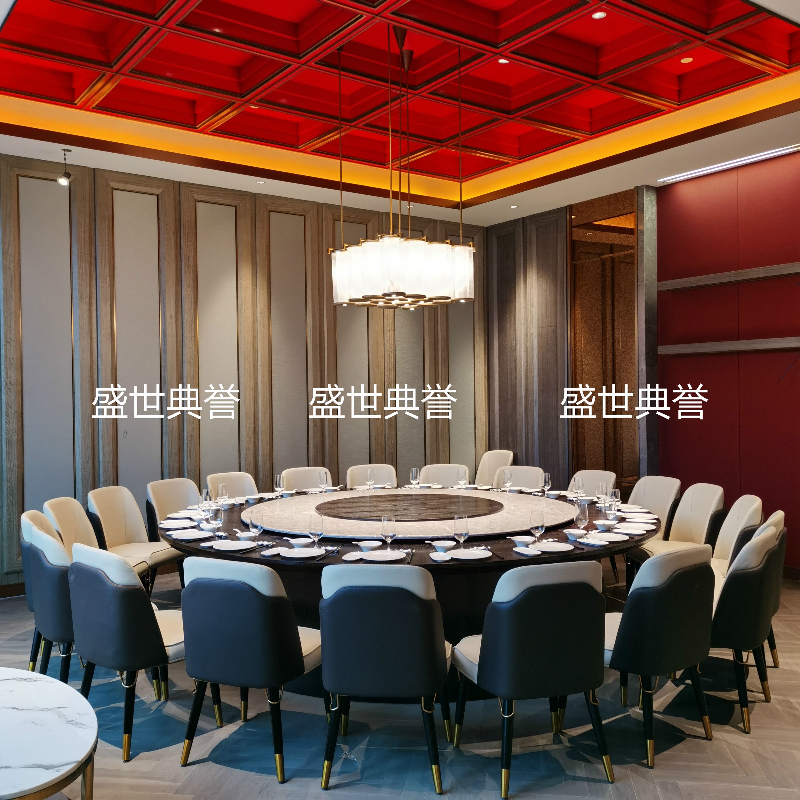 青岛五星级酒店实木餐桌椅公司单位食堂实木餐椅温泉酒店包厢椅子