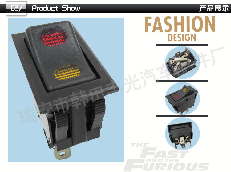 Factory direct sales are suitable for the modification of general-purpose car rocker plate button switches with single flash switches and red bulbs pic 5