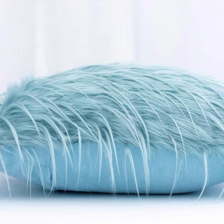 Solid-color Nordic plush beach wool home hotel throw pillow cushion square pillowcase Item Picture
