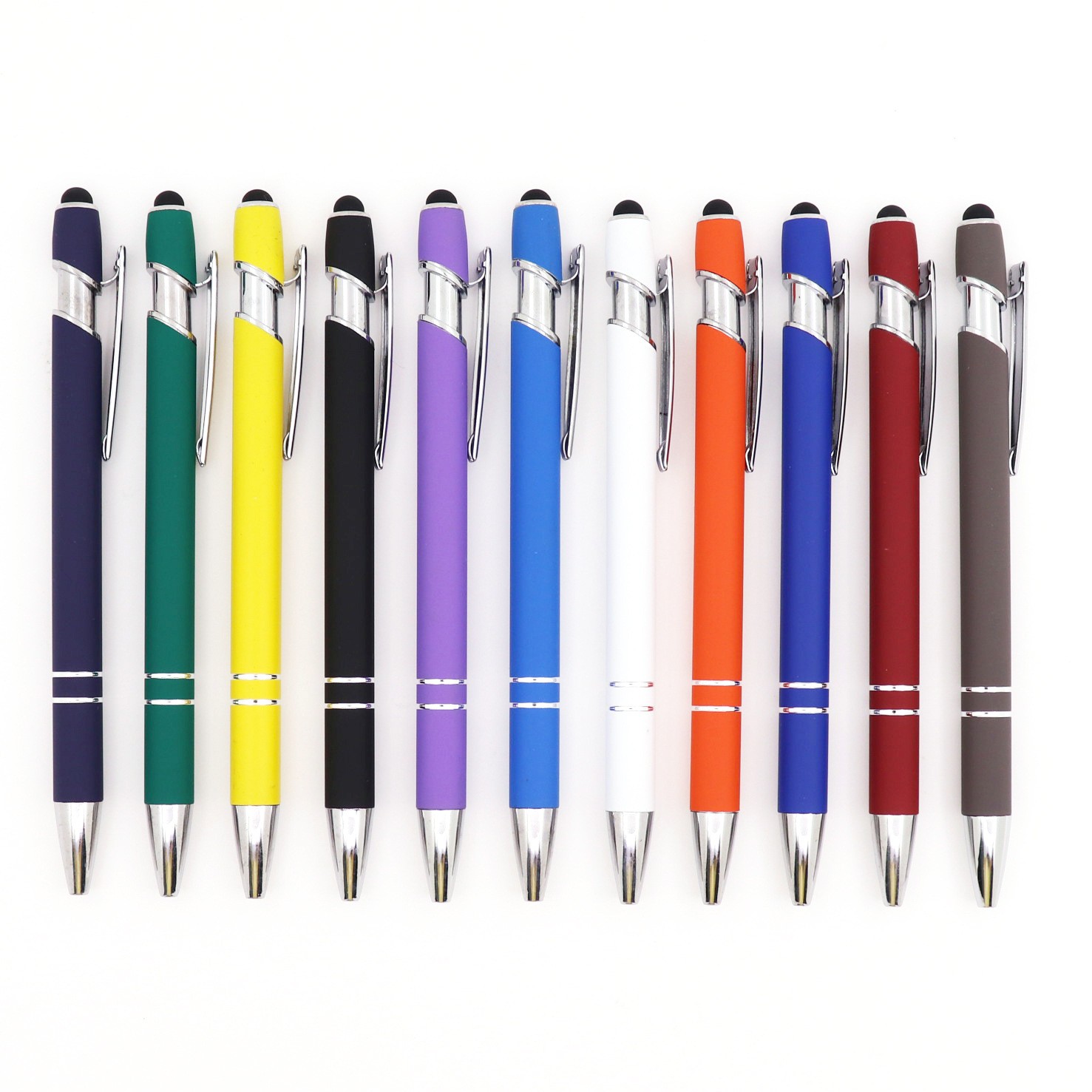 Factory direct supply, all-metal, customizable logo touch screen metal ballpoint advertising pen, Zhongyou signature pen, substitute core pearl pen pic 1