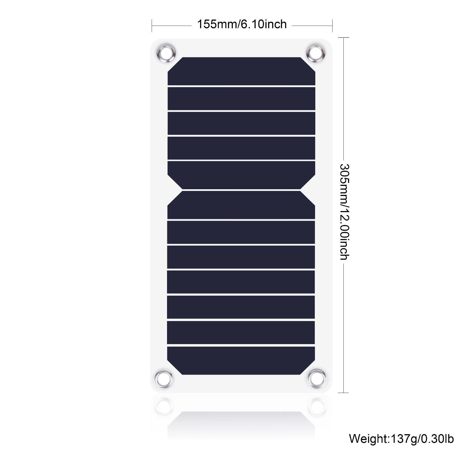 6.5W柔性太阳能电池板高转化率太阳能充电板solar panel手机充电细节图