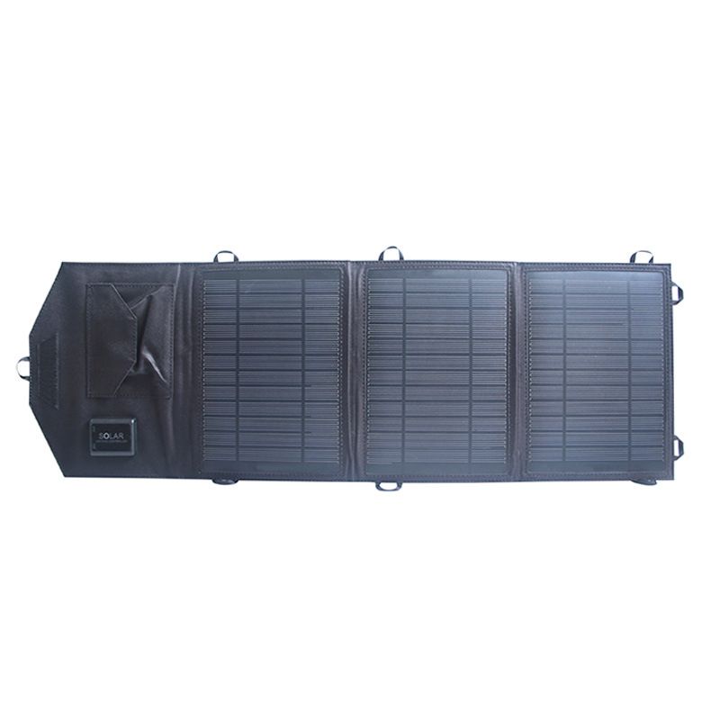 防水太阳能充电器移动电源5V21W太阳能折叠包双USB手机充电板